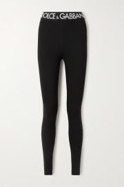 Black Stretch-cotton jersey leggings  DOLCE amp GABBANA  NET-A-PORTER at Net a Porter